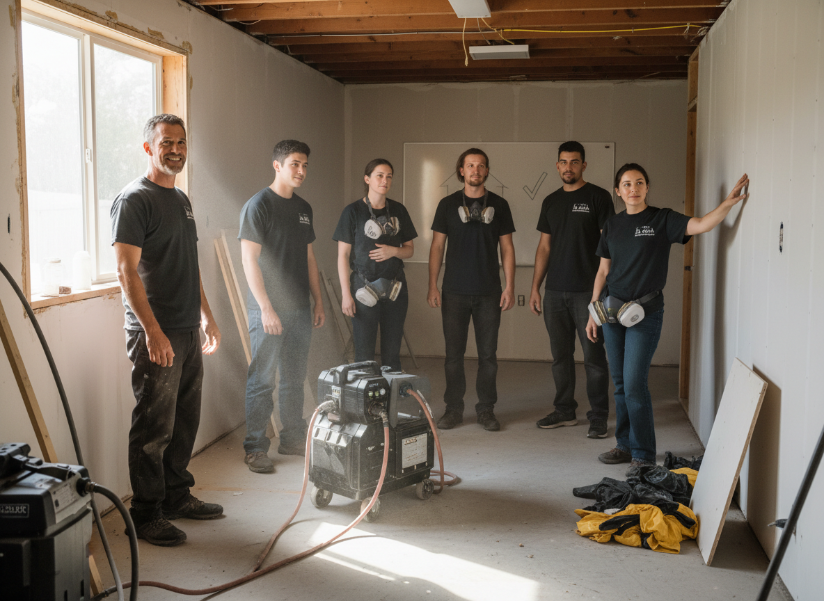 The Mold Remediation Service La Jolla team at work in LA JOLLA